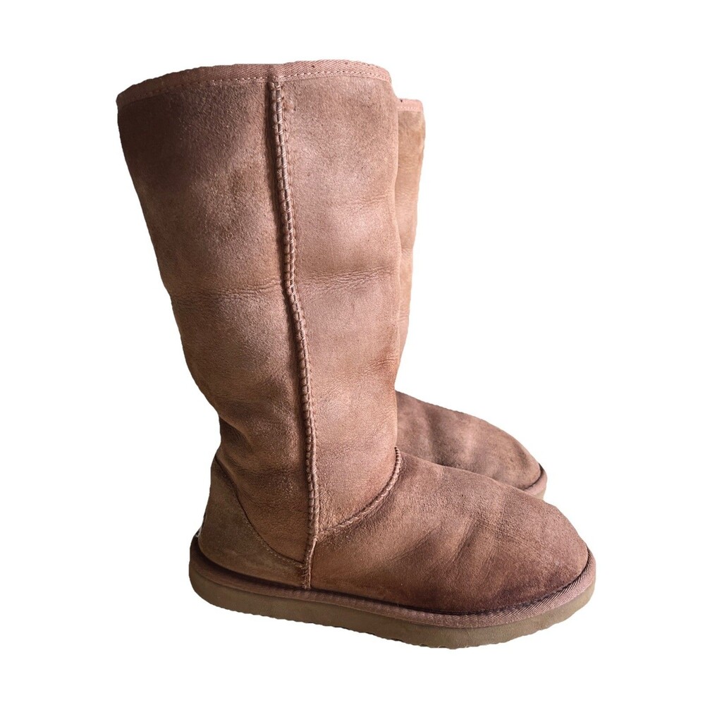 UGG Australia Classic Tall Boots Women's Size 9 Chestnut Suede Sheepskin 5815